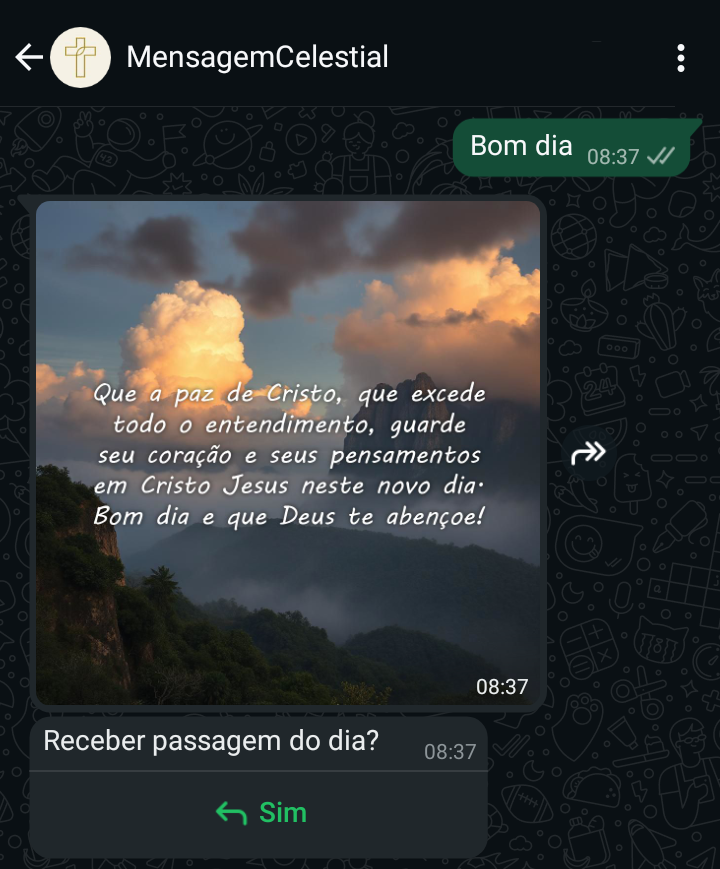 Registre o que comeu com uma mensagem